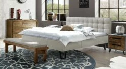 Bett "Remko" -Bettbezüge Verkäufe 2024 bett remko echtlederbezug kalkfarbenem