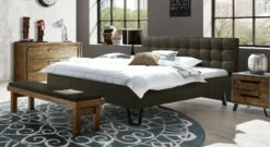 Bett "Remko" -Bettbezüge Verkäufe 2024 bett remko echtlederbezug khakifarben