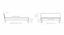 Bett "Riga" -Bettbezüge Verkäufe 2024 bett riga bemassung grafik