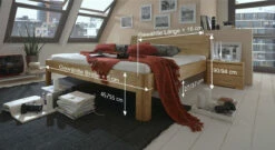 Bett "Rodari" -Bettbezüge Verkäufe 2024 bett rodari bemassungs skizze