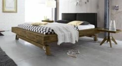 Bett "Salo" -Bettbezüge Verkäufe 2024 bett salo braun akazienholz