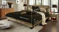 Bett "Sansone" -Bettbezüge Verkäufe 2024 bett sansone bemassungs skizze