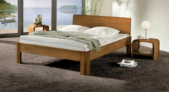 Bett "Santa Clara" 21 Bett "Santa Clara" -Bettbezüge Verkäufe 2024 bett santa clara eiche cognac fusshoehe 25cm gr