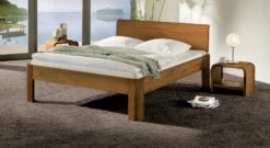 Bett "Santa Clara" 22 Bett "Santa Clara" -Bettbezüge Verkäufe 2024 bett santa clara eiche cognac fusshoehe 30cm gr