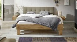 Bett "Santa Luiza" -Bettbezüge Verkäufe 2024 bett santa luiza sandgrau fischgraet velours