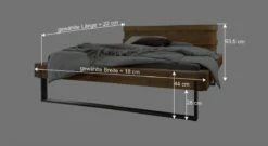 HOMELIV. Bett "Sao" -Bettbezüge Verkäufe 2024 bett sao bemassungsgrafik