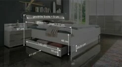 Bett "Shanvalley" -Bettbezüge Verkäufe 2024 bett shanvalley mass grafik