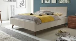 Bett "Sien" -Bettbezüge Verkäufe 2024 bett sien echtlederbezug beige