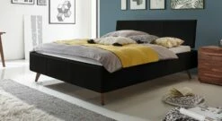 Bett "Sien" -Bettbezüge Verkäufe 2024 bett sien echtlederbezug schwarz