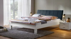 Bett "Sierra" -Bettbezüge Verkäufe 2024 bett sierra fusshoehe 20cm kopfteil marine gr