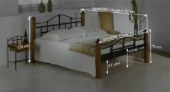 Bett "Sinja" -Bettbezüge Verkäufe 2024 bett sinja bemassungs skizze