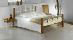 Bett "Sinja" -Bettbezüge Verkäufe 2024 bett sinja metall creme gold gewischt gr