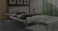 Bett "Sotello" -Bettbezüge Verkäufe 2024 bett sotello bemassung grafik