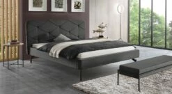 Bett "Sotello" -Bettbezüge Verkäufe 2024 bett sotello wildlederimitat anthrazit