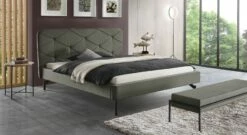 Bett "Sotello" -Bettbezüge Verkäufe 2024 bett sotello wildlederimitat umbra