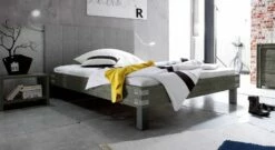 Bett "Talca" 20 Bett "Talca" -Bettbezüge Verkäufe 2024 bett talca akazie grau kopfteil hellgrau