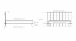Bett "Talca" 17 Bett "Talca" -Bettbezüge Verkäufe 2024 bett talca bemassungsgrafik