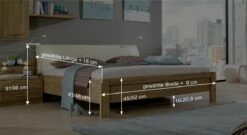 Bett "Taras" -Bettbezüge Verkäufe 2024 bett taras bemassung grafik