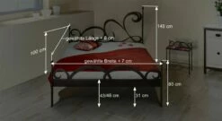 Bett "Temco" 17 Bett "Temco" -Bettbezüge Verkäufe 2024 bett temco bemassungs skizze