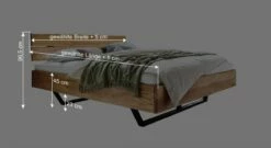 Bett "Tressa" -Bettbezüge Verkäufe 2024 bett tressa bemassungsgrafik