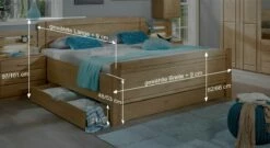 Schubkasten-Bett "Trikomo" -Bettbezüge Verkäufe 2024 bett trikomo bemassungs skizze