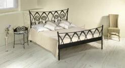 Bett "Trojan" -Bettbezüge Verkäufe 2024 bett trojan anthrazit gold gewischt gr