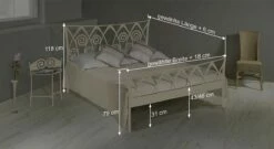 Bett "Trojan" -Bettbezüge Verkäufe 2024 bett trojan bemassungs skizze