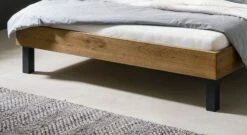 Bett "Tumas" -Bettbezüge Verkäufe 2024 bett tumas fuesse metall anthrazit