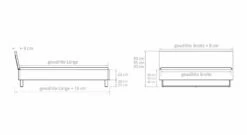 Bett "Valletta" -Bettbezüge Verkäufe 2024 bett valletta bemassungs skizze