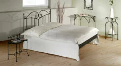 Bett "Vella" -Bettbezüge Verkäufe 2024 bett vella eisen anthrazit ohne fussteil gr