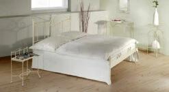 Bett "Vella" -Bettbezüge Verkäufe 2024 bett vella eisen creme gold gewischt gr