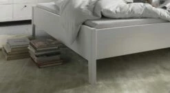 Bett "Wanja" -Bettbezüge Verkäufe 2024 bett wanja massiv kiefernholz weiss sichtbarer holzstruktur