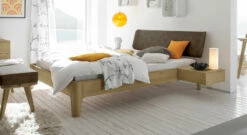 Bett "Weno" -Bettbezüge Verkäufe 2024 bett weno eiche braun kunstleder gr