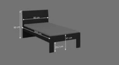 Bett "Zaida" -Bettbezüge Verkäufe 2024 bett zaida bemassung grafik breite2095 cm