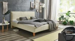 Bett "Zibo" -Bettbezüge Verkäufe 2024 bett zibo webstoff meliert creme