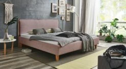 Bett "Zibo" -Bettbezüge Verkäufe 2024 bett zibo webstoff meliert rose