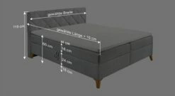 Bettkasten-Boxbett "Bolton" 12 Bettkasten-Boxbett "Bolton" -Bettbezüge Verkäufe 2024 bettkasten boxbett bolton bemassungsgrafik