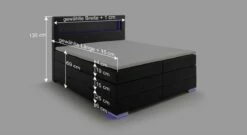 Bettkasten-Boxspringbett "Cresella" Express 20 Bettkasten-Boxspringbett "Cresella" Express -Bettbezüge Verkäufe 2024 bettkasten boxspringbett cresella komfort liegehoehe bemassung grafik