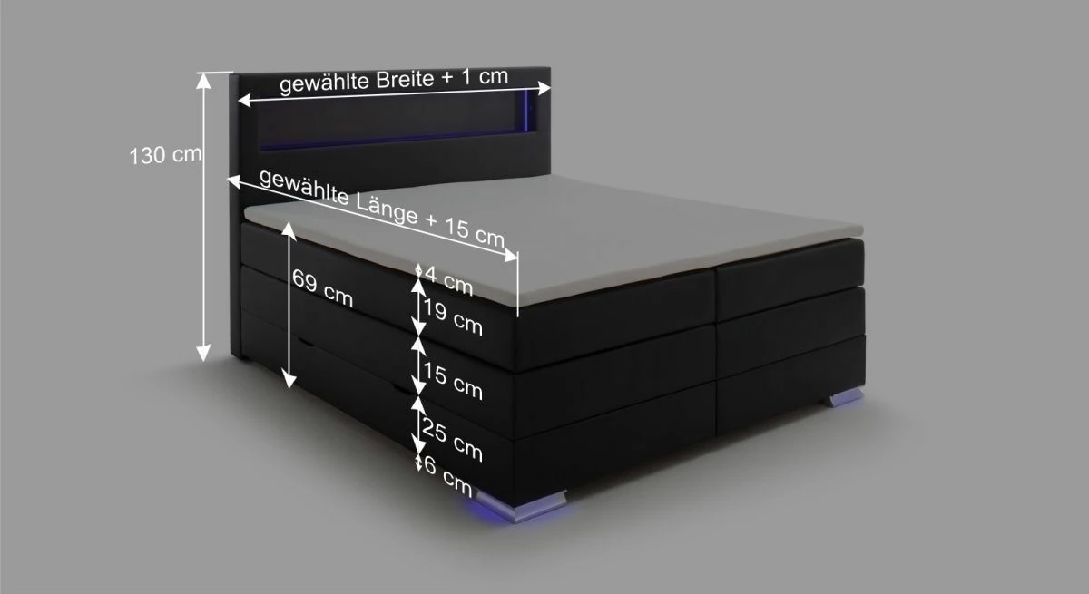Bettkasten-Boxspringbett "Cresella" Express 11 Bettkasten-Boxspringbett "Cresella" Express – Bild 9