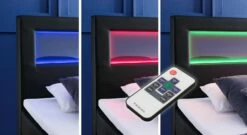 Boxspringbett "Cresella" Express -Bettbezüge Verkäufe 2024 bettkasten boxspringbett cresella led kopfteil farbwechsel 1