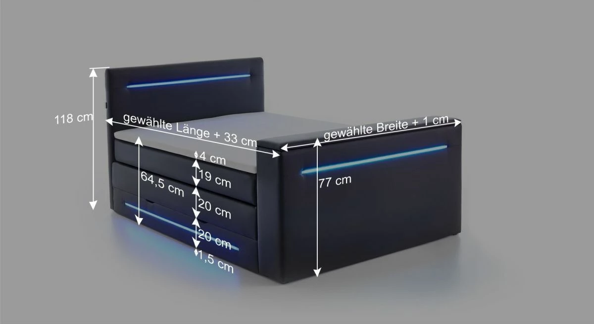 Bettkasten-Boxspringbett "Lucaro" Express 11 Bettkasten-Boxspringbett "Lucaro" Express – Bild 9