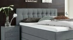 Bettkasten-Boxspringbett "Luciano" -Bettbezüge Verkäufe 2024 bettkasten boxspringbett luciano kopfteil polster bequem