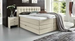 Bettkasten-Boxspringbett "Luciano" -Bettbezüge Verkäufe 2024 bettkasten boxspringbett luciano stoffbezug creme