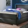 Bettkasten-Boxspringbett "Merwin" -Bettbezüge Verkäufe 2024 bettkasten boxspringbett merwin schwarz kunstleder