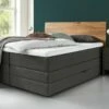 Bettkasten-Boxspringbett "Peachland" -Bettbezüge Verkäufe 2024 bettkasten boxspringbett peachland webstoff meliert anthrazit