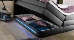 Bettkasten-Boxspringbett "Tollocan" -Bettbezüge Verkäufe 2024 bettkasten boxspringbett tollocan geteilt stauraum