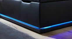 Bettkasten-Boxspringbett "Xaya" Express -Bettbezüge Verkäufe 2024 bettkasten boxspringbett xaya umlaufende beleuchtung fussende