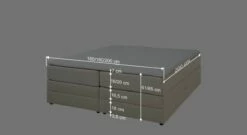 Bettkasten-Boxspringliege "Puebla" -Bettbezüge Verkäufe 2024 bettkasten boxspringliege puebla zwei personen bemassung grafik