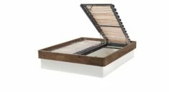 Bett "Otavalo" -Bettbezüge Verkäufe 2024 bettkasten fussende oeffnen nussbaum holz