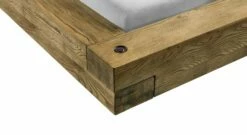 Bett "Limeira" -Bettbezüge Verkäufe 2024 bettrahmen balkenoptik echtholz robust 3